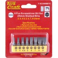 S/DRIVER BIT SET 8PCE SLOTTED 3MM-9MM